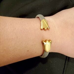 Tous Gold and steel mesh Bracelet